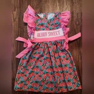 Berry Sweet Pink and Green Dress